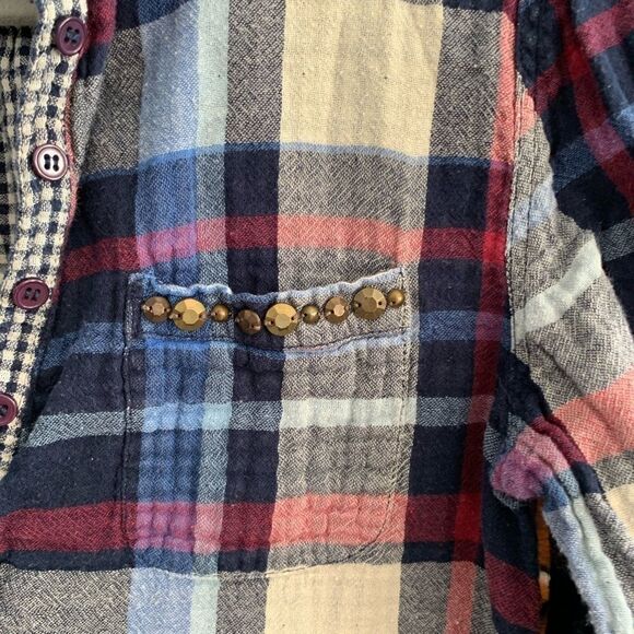 Charlotte Russe plaid flannel shirt- size S - Picture 2 of 6